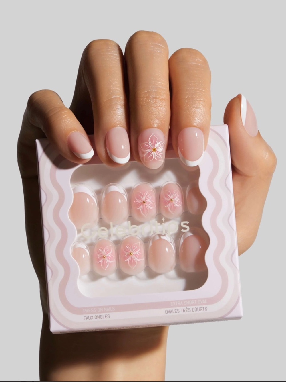Celebritips Crystal Aura Blossom Press-On Nails